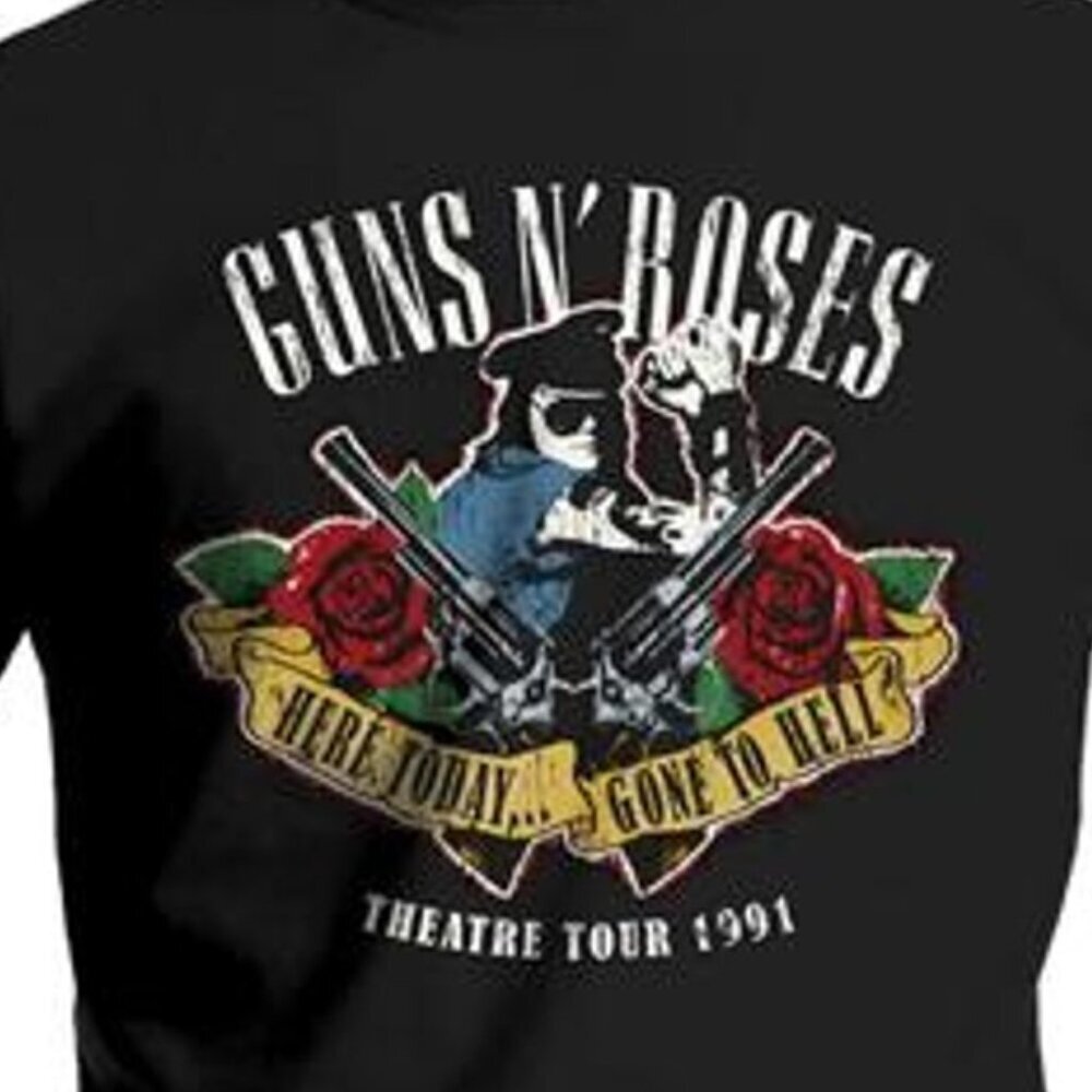 Guns N Roses Here Today  Gone To Hell Graphic Unisex T-Shirt Band Music Tee 91 - Picture 2 of 5